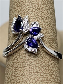 *Кольцо р.20 Иолит арт. SM-R02917-X-W-BL-X-W-365 вес 3,94 г - фото 259167