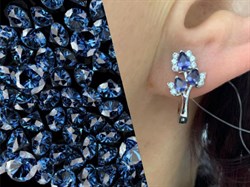 *Серьги Иолит арт. SM-E00750-X-W-BL-X-W-068 вес 3,61 г - фото 259183 *Серьги Иолит арт. SM-E00750-X-W-BL-X-W-068 вес 3,61 г - фото 259183