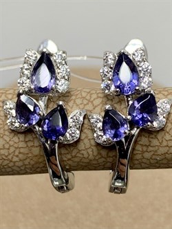 *Серьги Иолит арт. SM-E00750-X-W-BL-X-W-068 вес 3,61 г - фото 259184 *Серьги Иолит арт. SM-E00750-X-W-BL-X-W-068 вес 3,61 г - фото 259184