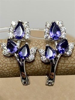 *Серьги Иолит арт. SM-E00750-X-W-BL-X-W-068 вес 3,61 г - фото 259186 *Серьги Иолит арт. SM-E00750-X-W-BL-X-W-068 вес 3,61 г - фото 259186