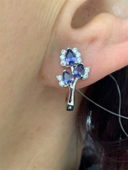 *Серьги Иолит арт. SM-E00750-X-W-BL-X-W-068 вес 3,61 г - фото 259187 *Серьги Иолит арт. SM-E00750-X-W-BL-X-W-068 вес 3,61 г - фото 259187