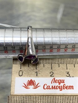 *Кольцо р.18,5 Аметист арт. SM-R02913-X-W-Pur-X-X-238 вес 3,97 г - фото 259234