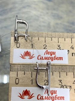 *Серьги Аметист арт. SM-E00739-X-W-Pur-X-X-887 вес 3,87 г - фото 259244