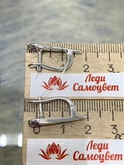 *Серьги Аметист арт. SM-E00739-X-W-Pur-X-X-887 вес 3,87 г - фото 259245