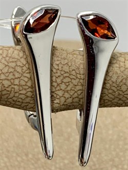 *Серьги Гранат Пироп арт. SM-E00739-X-W-PG-X-X-862 вес 3,86 г - фото 259306