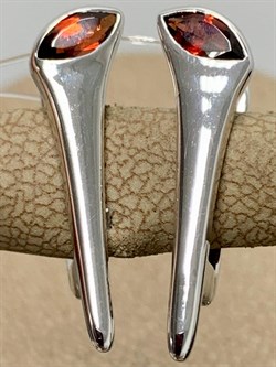 *Серьги Гранат Пироп арт. SM-E00739-X-W-PG-X-X-862 вес 3,86 г - фото 259307