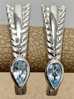 *Серьги Голубой Топаз арт. SM-E00738-X-W-SBT-X-X-492 вес 4,4 г - фото 259340 *Серьги Голубой Топаз арт. SM-E00738-X-W-SBT-X-X-492 вес 4,4 г - фото 259340