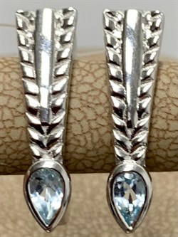 *Серьги Голубой Топаз арт. SM-E00738-X-W-SBT-X-X-492 вес 4,4 г - фото 259341 *Серьги Голубой Топаз арт. SM-E00738-X-W-SBT-X-X-492 вес 4,4 г - фото 259341