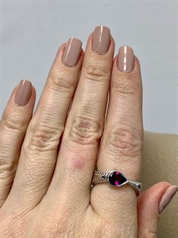 *Кольцо р.18 Родолит арт. SM-R02900-X-W-lil-X-X-998 вес 6,25 г - фото 259355