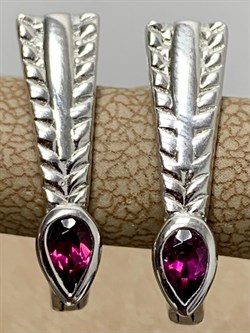 *Серьги Родолит арт. SM-E00738-X-W-lil-X-X-652 вес 4,24 г - фото 259377