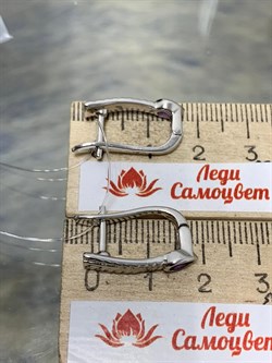 *Серьги Аметист арт. SM-E00738-X-W-Pur-X-X-567 вес 4,35 г - фото 259421