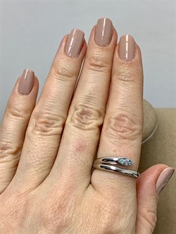 *Кольцо р.18,5 Голубой Топаз арт. SM-R02899-X-W-SBT-X-X-615 вес 2,77 г - фото 259612