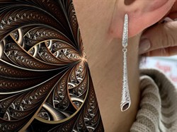 *Серьги Гранат арт. SM-E00740-X-W-PG-X-X-290 вес 5,5 г - фото 259653