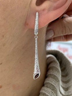 *Серьги Гранат арт. SM-E00740-X-W-PG-X-X-290 вес 5,5 г - фото 259657