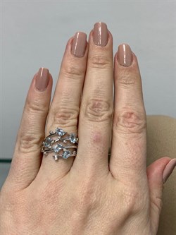 *Кольцо р.16,5 Голубой Топаз арт. SM-R02901-X-W-SBT-X-W-742 вес 4,48 г - фото 259670 *Кольцо р.16,5 Голубой Топаз арт. SM-R02901-X-W-SBT-X-W-742 вес 4,48 г - фото 259670