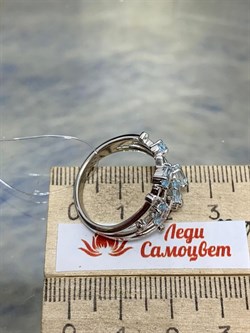 *Кольцо р.16,5 Голубой Топаз арт. SM-R02901-X-W-SBT-X-W-742 вес 4,48 г - фото 259675 *Кольцо р.16,5 Голубой Топаз арт. SM-R02901-X-W-SBT-X-W-742 вес 4,48 г - фото 259675