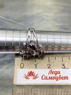 *Кольцо р.17 Родолит арт. SM-R02901-X-W-lil-X-W-836 вес 4,11 г - фото 259701