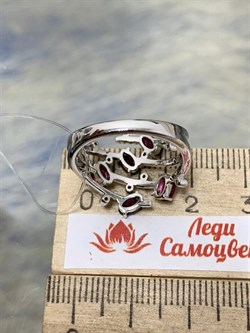 *Кольцо р.18,5 Родолит арт. SM-R02901-X-W-lil-X-W-707 вес 4,69 г - фото 259732