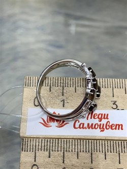 *Кольцо р.18 Дымчатый Кварц арт. SM-R02901-X-W-BR-X-W-877 вес 4,31 г - фото 259802