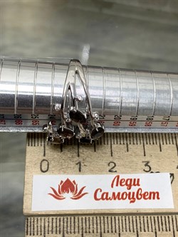 *Кольцо р.18 Дымчатый Кварц арт. SM-R02901-X-W-BR-X-W-877 вес 4,31 г - фото 259804