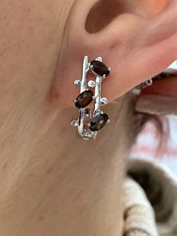 *Серьги Дымчатый Кварц арт. SM-E00741-X-W-BR-X-W-587 вес 4,7 г - фото 259825 *Серьги Дымчатый Кварц арт. SM-E00741-X-W-BR-X-W-587 вес 4,7 г - фото 259825