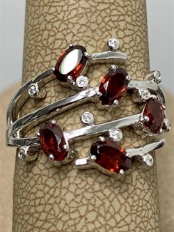 *Кольцо р.18 Гранат арт. SM-R02901-X-W-PG-X-W-803 вес 4,28 г - фото 259833 *Кольцо р.18 Гранат арт. SM-R02901-X-W-PG-X-W-803 вес 4,28 г - фото 259833