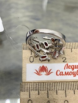*Кольцо р.20 Гранат арт. SM-R02901-X-W-PG-X-W-814 вес 4,35 г - фото 259844