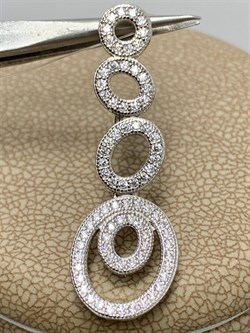 *Кулон Белый Фианит Микро Вставки арт. MP-P00002-X-W-X-X-W-560 вес 2,4 г - фото 259871 *Кулон Белый Фианит Микро Вставки арт. MP-P00002-X-W-X-X-W-560 вес 2,4 г - фото 259871