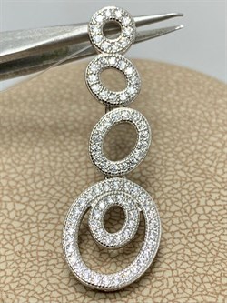 *Кулон Белый Фианит Микро Вставки арт. MP-P00002-X-W-X-X-W-560 вес 2,4 г - фото 259872 *Кулон Белый Фианит Микро Вставки арт. MP-P00002-X-W-X-X-W-560 вес 2,4 г - фото 259872