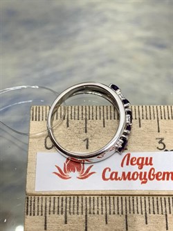 *Кольцо р.17 Аметист арт. SM-R02909-X-W-Pur-X-W-771 вес 3,02 г - фото 259908