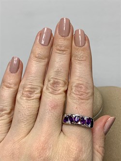 *Кольцо р.18 Аметист арт. SM-R02909-X-W-Pur-X-W-792 вес 3,13 г - фото 259913 *Кольцо р.18 Аметист арт. SM-R02909-X-W-Pur-X-W-792 вес 3,13 г - фото 259913