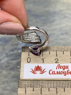 *Кольцо р.18,5 Аметист арт. SM-R02915-X-W-Pur-X-W-801 вес 3,99 г - фото 260022 *Кольцо р.18,5 Аметист арт. SM-R02915-X-W-Pur-X-W-801 вес 3,99 г - фото 260022