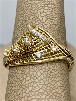 *Кольцо р.18 Сеточки Белый Фианит Микро Вставки арт. FA-R02289-X-L-X-X-W-954 вес 1,9 г - фото 260089 *Кольцо р.18 Сеточки Белый Фианит Микро Вставки арт. FA-R02289-X-L-X-X-W-954 вес 1,9 г - фото 260089