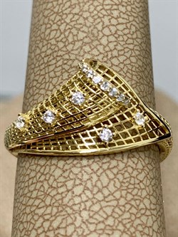 *Кольцо р.18 Сеточки Белый Фианит Микро Вставки арт. FA-R02289-X-L-X-X-W-954 вес 1,9 г - фото 260090 *Кольцо р.18 Сеточки Белый Фианит Микро Вставки арт. FA-R02289-X-L-X-X-W-954 вес 1,9 г - фото 260090