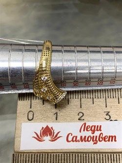 *Кольцо р.19 Сеточки Белый Фианит Микро Вставки арт. FA-R02289-X-L-X-X-W-012 вес 1,96 г - фото 260094 *Кольцо р.19 Сеточки Белый Фианит Микро Вставки арт. FA-R02289-X-L-X-X-W-012 вес 1,96 г - фото 260094