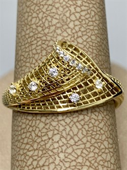 *Кольцо р.19 Сеточки Белый Фианит Микро Вставки арт. FA-R02289-X-L-X-X-W-012 вес 1,96 г - фото 260095 *Кольцо р.19 Сеточки Белый Фианит Микро Вставки арт. FA-R02289-X-L-X-X-W-012 вес 1,96 г - фото 260095