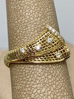 *Кольцо р.19 Сеточки Белый Фианит Микро Вставки арт. FA-R02289-X-L-X-X-W-012 вес 1,96 г - фото 260096 *Кольцо р.19 Сеточки Белый Фианит Микро Вставки арт. FA-R02289-X-L-X-X-W-012 вес 1,96 г - фото 260096