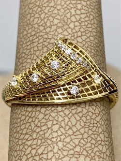 *Кольцо р.19 Сеточки Белый Фианит Микро Вставки арт. FA-R02289-X-L-X-X-W-012 вес 1,96 г - фото 260100 *Кольцо р.19 Сеточки Белый Фианит Микро Вставки арт. FA-R02289-X-L-X-X-W-012 вес 1,96 г - фото 260100