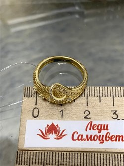 *Кольцо р.19 Сеточки Белый Фианит Микро Вставки арт. FA-R02289-X-L-X-X-W-012 вес 1,96 г - фото 260102 *Кольцо р.19 Сеточки Белый Фианит Микро Вставки арт. FA-R02289-X-L-X-X-W-012 вес 1,96 г - фото 260102