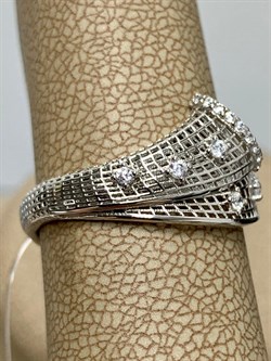 *Кольцо р.18 Сеточки Белый Фианит Микро Вставки арт. FA-R02289-X-W-X-X-W-087 вес 1,79 г - фото 260138 *Кольцо р.18 Сеточки Белый Фианит Микро Вставки арт. FA-R02289-X-W-X-X-W-087 вес 1,79 г - фото 260138