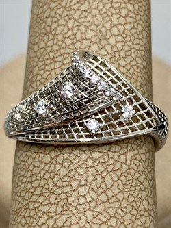 *Кольцо р.18 Сеточки Белый Фианит Микро Вставки арт. FA-R02289-X-W-X-X-W-087 вес 1,79 г - фото 260140 *Кольцо р.18 Сеточки Белый Фианит Микро Вставки арт. FA-R02289-X-W-X-X-W-087 вес 1,79 г - фото 260140