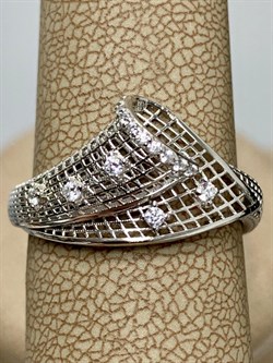 *Кольцо р.19 Сеточки Белый Фианит Микро Вставки арт. FA-R02289-X-W-X-X-W-145 вес 1,97 г - фото 260150 *Кольцо р.19 Сеточки Белый Фианит Микро Вставки арт. FA-R02289-X-W-X-X-W-145 вес 1,97 г - фото 260150