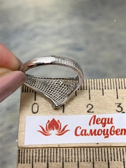 *Кольцо р.19 Сеточки Белый Фианит Микро Вставки арт. FA-R02289-X-W-X-X-W-145 вес 1,97 г - фото 260151 *Кольцо р.19 Сеточки Белый Фианит Микро Вставки арт. FA-R02289-X-W-X-X-W-145 вес 1,97 г - фото 260151