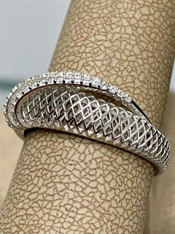 *Кольцо р.17 Сеточки Белый Фианит Микро Вставки арт. FA-R02291-X-W-X-X-W-347 вес 2,2 г - фото 260169 *Кольцо р.17 Сеточки Белый Фианит Микро Вставки арт. FA-R02291-X-W-X-X-W-347 вес 2,2 г - фото 260169