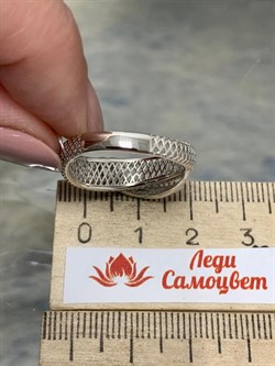 *Кольцо р.17 Сеточки Белый Фианит Микро Вставки арт. FA-R02291-X-W-X-X-W-347 вес 2,2 г - фото 260172 *Кольцо р.17 Сеточки Белый Фианит Микро Вставки арт. FA-R02291-X-W-X-X-W-347 вес 2,2 г - фото 260172