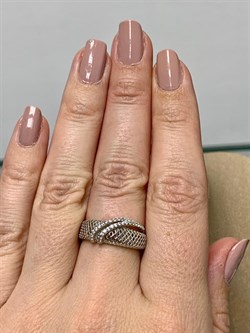 *Кольцо р.17 Сеточки Белый Фианит Микро Вставки арт. FA-R02291-X-W-X-X-W-347 вес 2,2 г - фото 260174 *Кольцо р.17 Сеточки Белый Фианит Микро Вставки арт. FA-R02291-X-W-X-X-W-347 вес 2,2 г - фото 260174