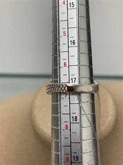 *Кольцо р.17 Сеточки Белый Фианит Микро Вставки арт. FA-R02291-X-W-X-X-W-347 вес 2,2 г - фото 260176 *Кольцо р.17 Сеточки Белый Фианит Микро Вставки арт. FA-R02291-X-W-X-X-W-347 вес 2,2 г - фото 260176