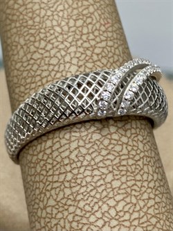 *Кольцо р.19 Сеточки Белый Фианит Микро Вставки арт. FA-R02291-X-W-X-X-W-439 вес 2,41 г - фото 260192 *Кольцо р.19 Сеточки Белый Фианит Микро Вставки арт. FA-R02291-X-W-X-X-W-439 вес 2,41 г - фото 260192