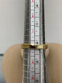 *Кольцо р.18 Сеточки Белый Фианит Микро Вставки арт. FA-R02291-X-L-X-X-W-240 вес 2,32 г - фото 260217