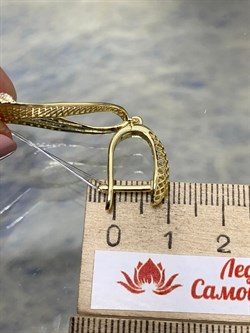 *Серьги Сеточки Белый Фианит Микро Вставки арт. FA-E03212-X-L-X-X-W-869 вес 5,85 г - фото 260233 *Серьги Сеточки Белый Фианит Микро Вставки арт. FA-E03212-X-L-X-X-W-869 вес 5,85 г - фото 260233